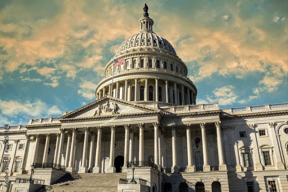 Naklejka premium Washington DC - US Capitol building
