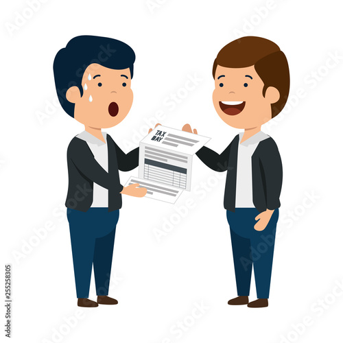 depressed men for money with tax document