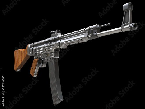 Vintage assault rifle - side front view photo