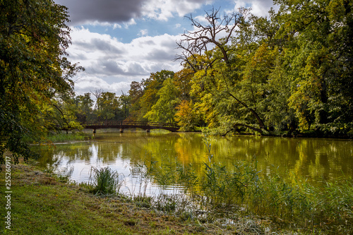 Romantic English park, castle Lednice