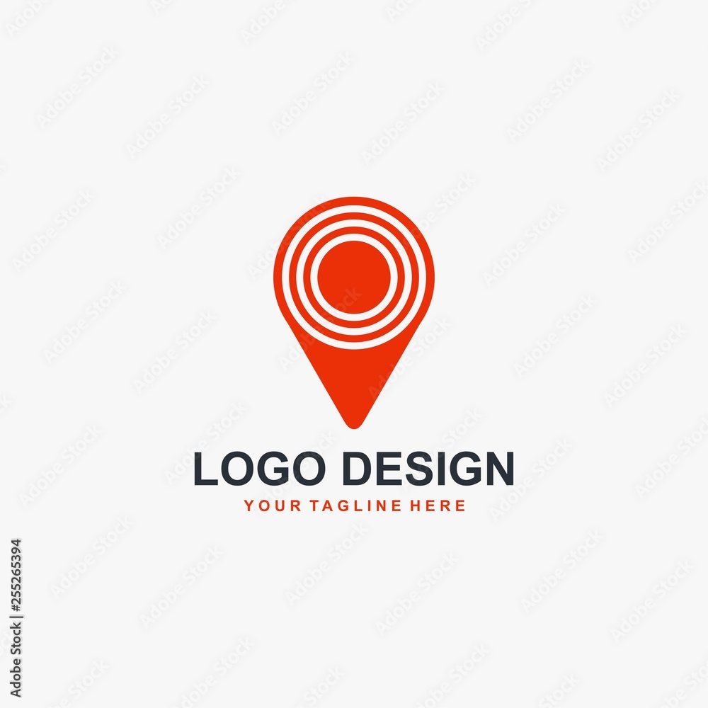 Pin vocation icon logo design vector. Pin vocation icon logo design vector.