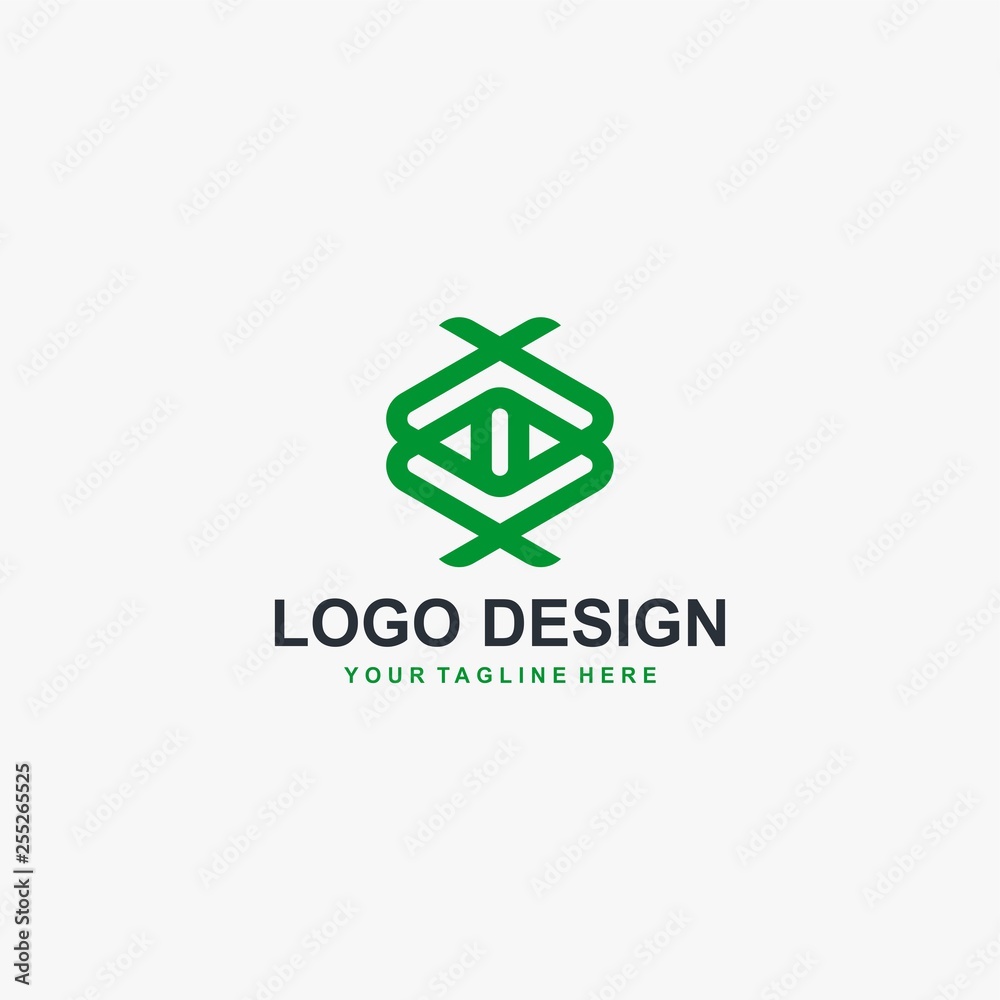 Cube outline logo design vector. Abstract logo design. Cube outline logo design vector. Abstract logo design.