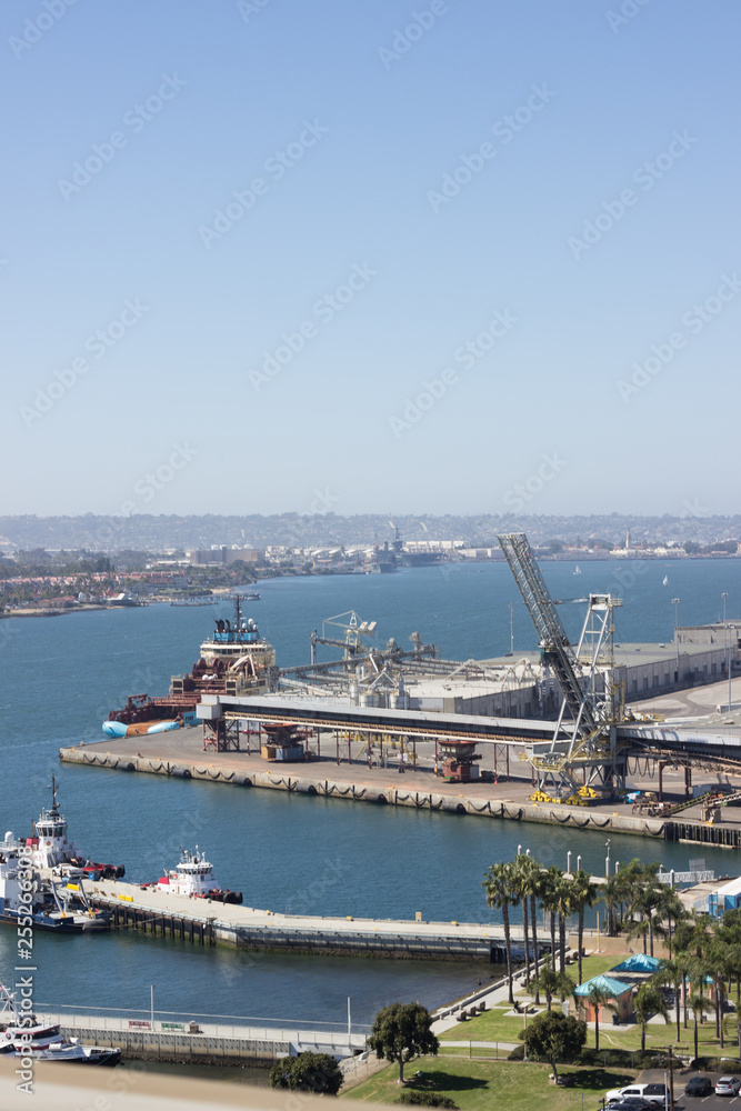 The Port of San Diego, California, landscape, city industrialpanorama