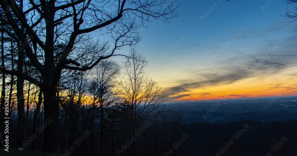 Sunset on foothills parkway