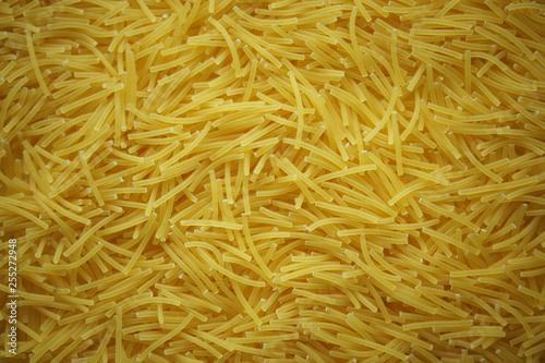 Vermicelli background yellow, texture pasta