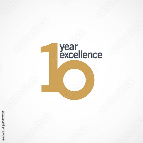 10 Year Anniversary Excellence Vector Template Design Illustration