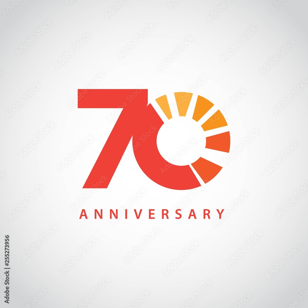 70 Year Anniversary Vector Template Design Illustration 70 Year Anniversary Vector Template Design Illustration