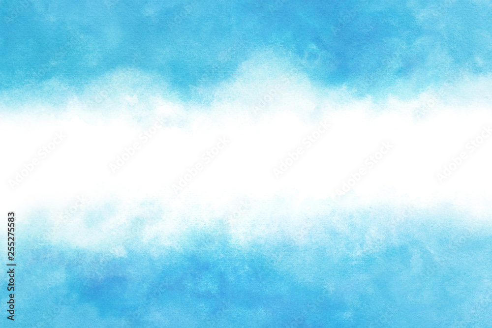 空 雲 青 夏 水彩 背景 空 雲 青 夏 水彩 背景