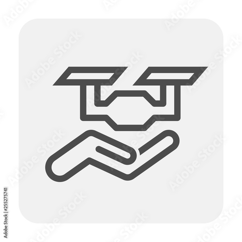 Concrete floor hard construction icon and tool