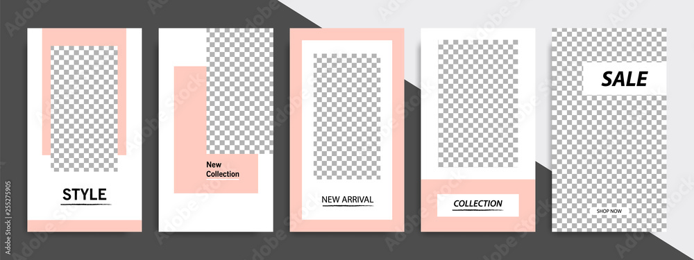 Modern minimal square shape template in soft orange peach color. Corporate advertising template for social media stories, story, business banner, flyer, brochure in white background. Modern minimal square shape template in soft orange peach color. Corporate advertising template for social media stories, story, business banner, flyer, brochure in white background.