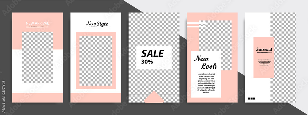 Modern minimal square shape template in soft orange peach color. Corporate advertising template for social media stories, story, business banner, flyer, brochure in white background. Modern minimal square shape template in soft orange peach color. Corporate advertising template for social media stories, story, business banner, flyer, brochure in white background.