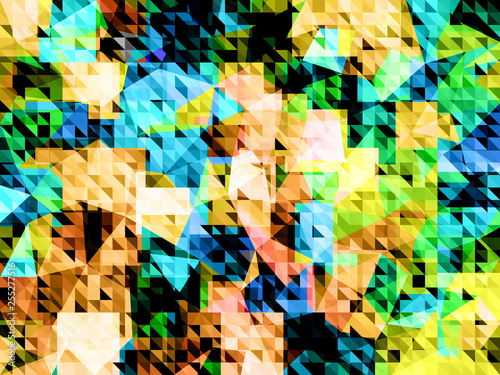 Vector Abstract Bright Background with Tweed Effect. Textured Geometric Wallpaper. Vector illustration of Strongly Colorful Fond. Modern Bright Concept in Blue and Green Colors for Graphic Design