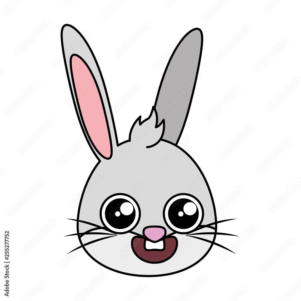 beautiful rabbit easter head character