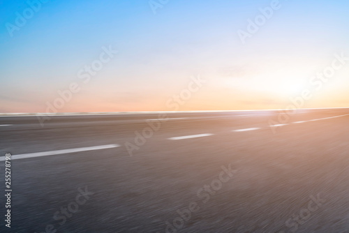 Road surface and sky cloud landscape..