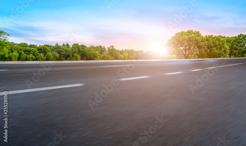 Road surface and sky cloud landscape..