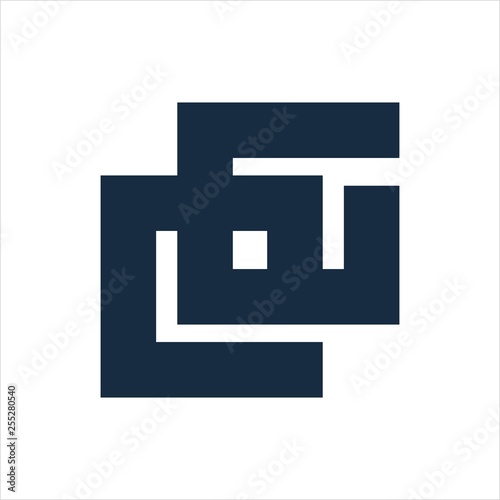 CG, EG, GG initials geometric letter company logo