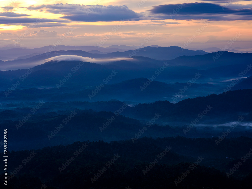 Mountain and sky background