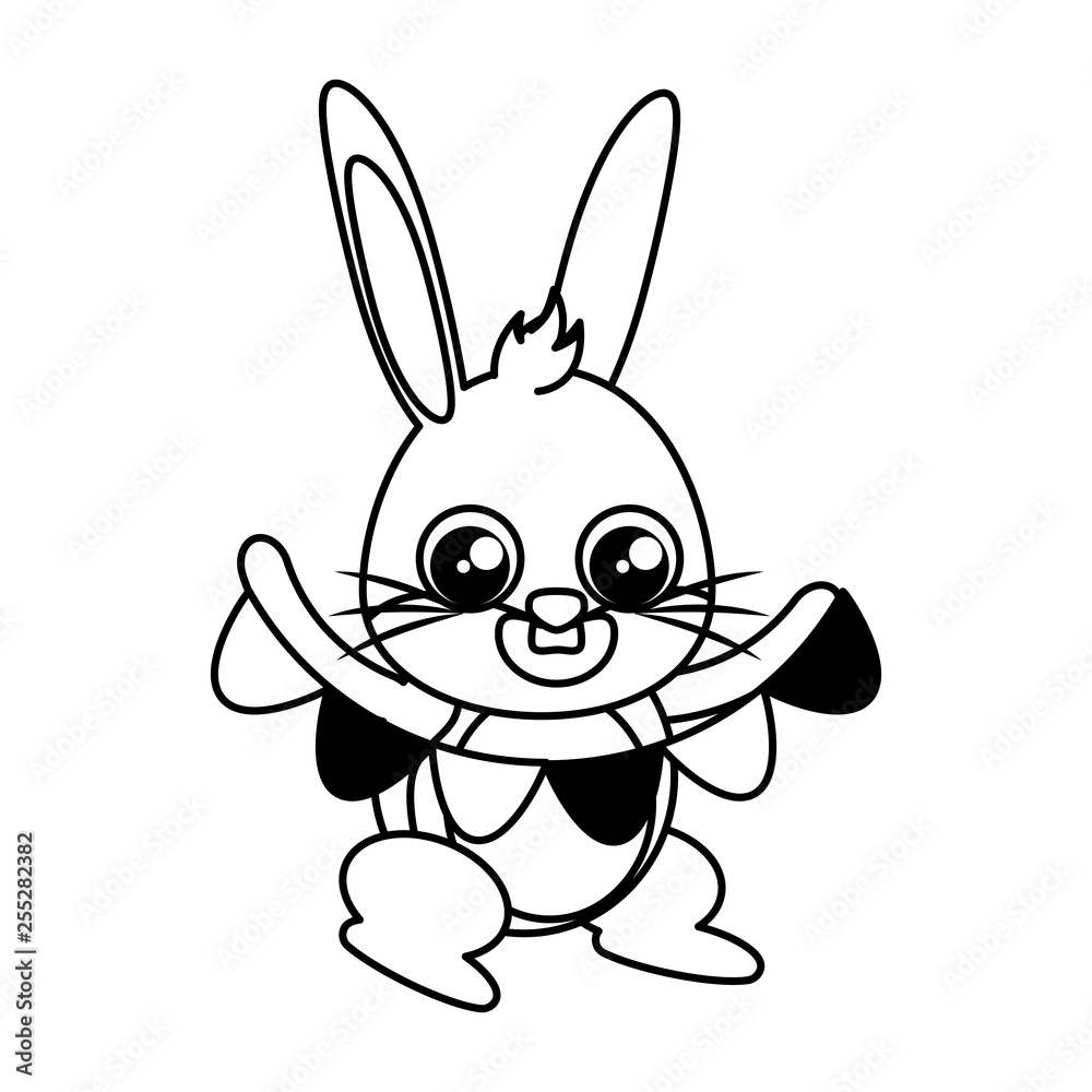 beautiful rabbit with garland easter character beautiful rabbit with garland easter character