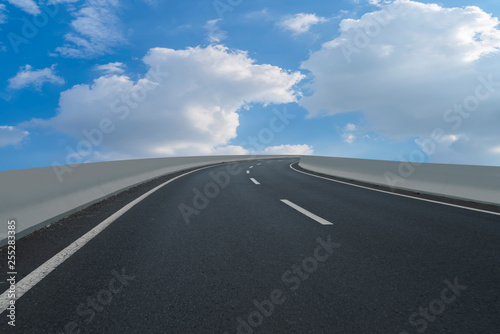 Road surface and sky cloud landscape..