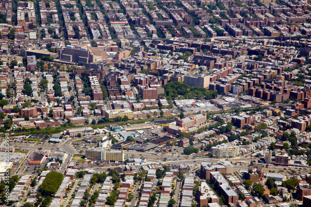 Aerial photo of New York City with buildings as far as you can see
