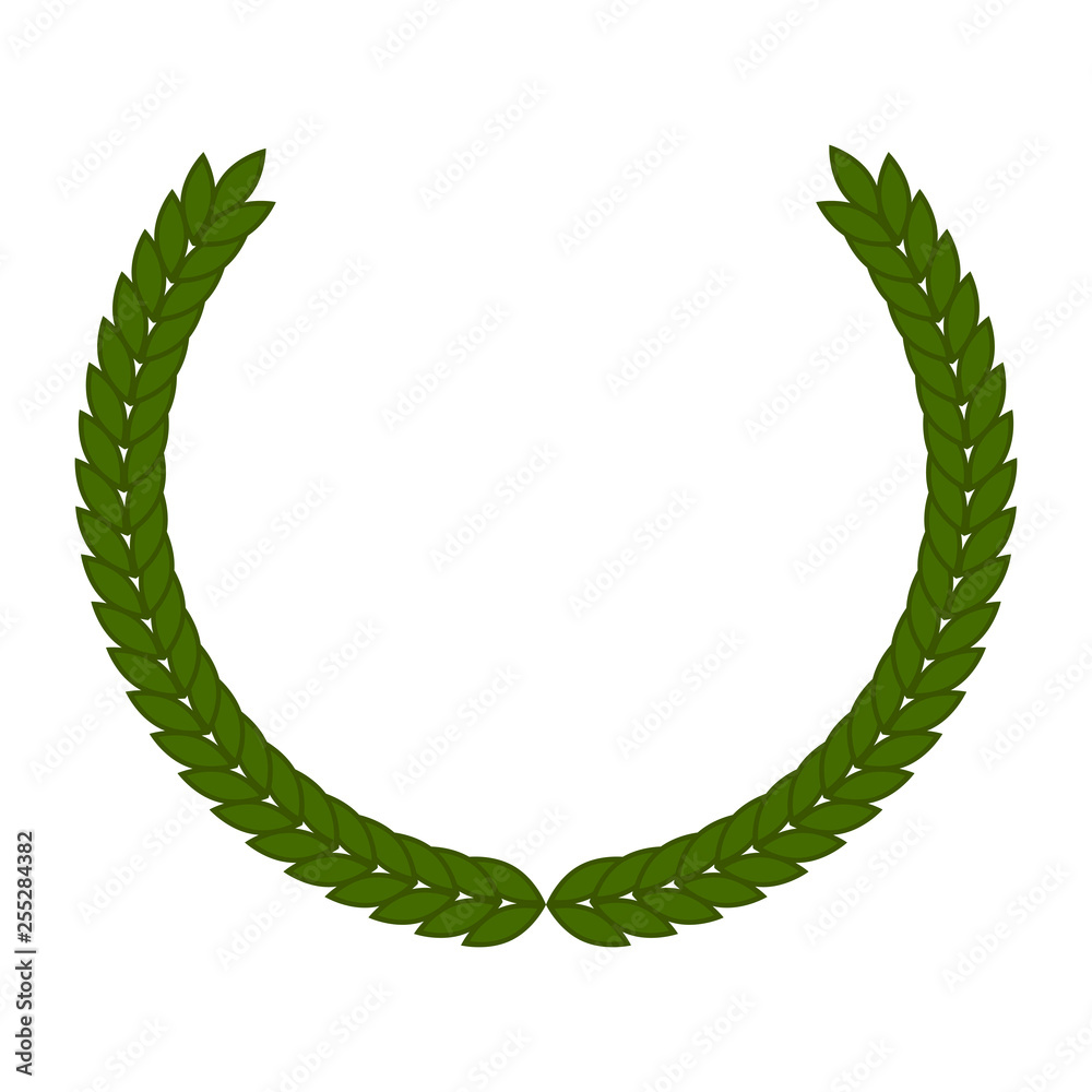 Naklejka premium Isolated laurel wreath image. Vecor illustration design