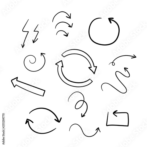 Hand drawn arrow illustration collection