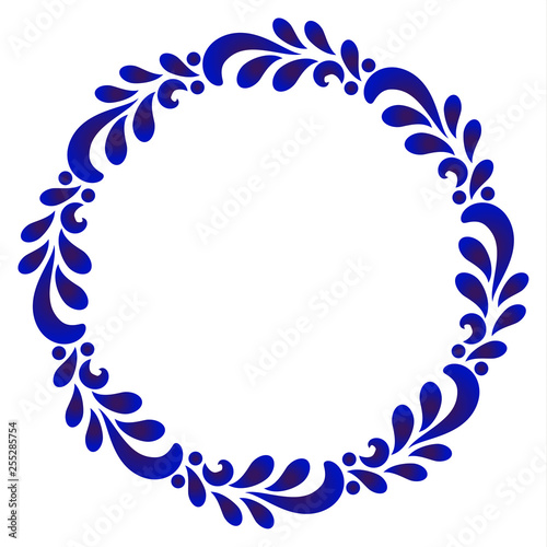 porcelain decorative frame with leaves