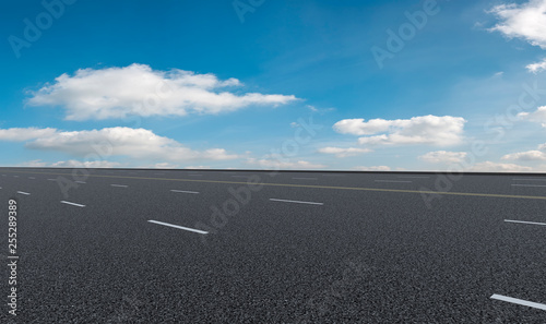 Road surface and sky cloud landscape..