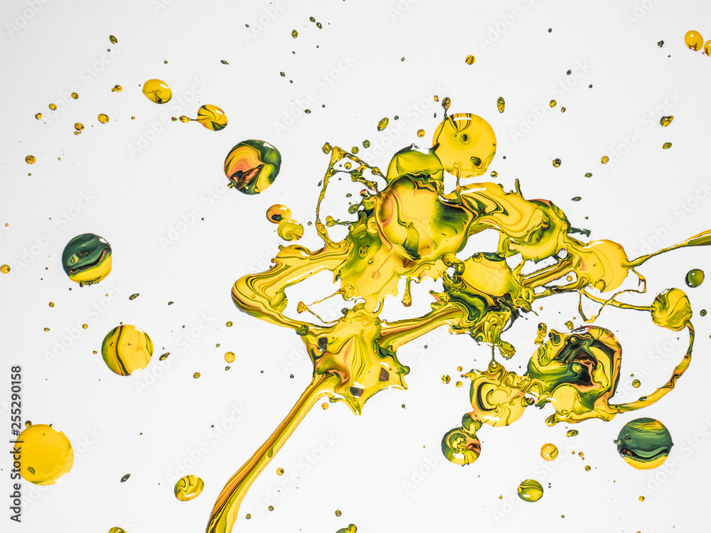 Yellow Paint Splash - obrazy, fototapety, plakaty 