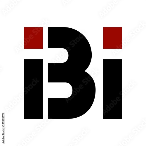 BI, IBI, BII initials geometric letter company logo