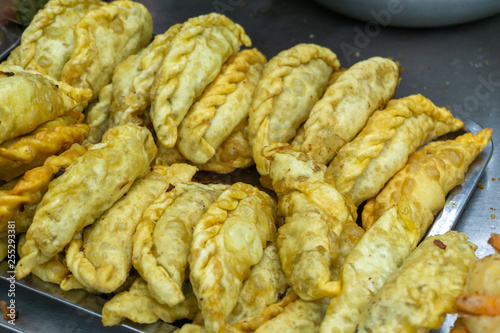 Goi cake, the famous tradittional food on Hanoi street photo