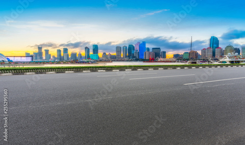 Urban Road  Highway and Construction Skyline..