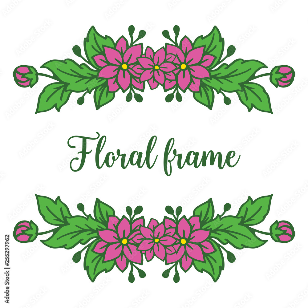 Vector illustration crowd style purple flower frame Vector illustration crowd style purple flower frame