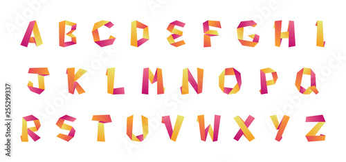 Alphabet et lettres en origami - Abécédaire