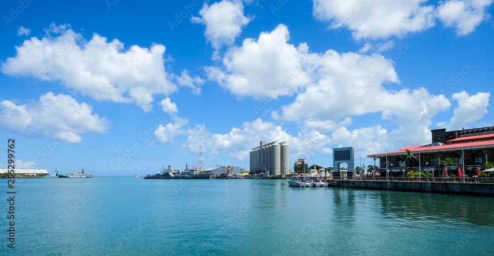 Seascape of Port Louis Harbour, Mauritius