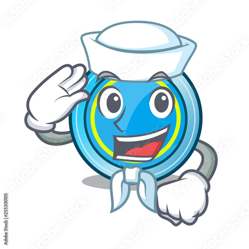 Sailor frisbee in the shape a mascot