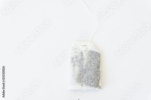 plain tea bag on white background © Leonid