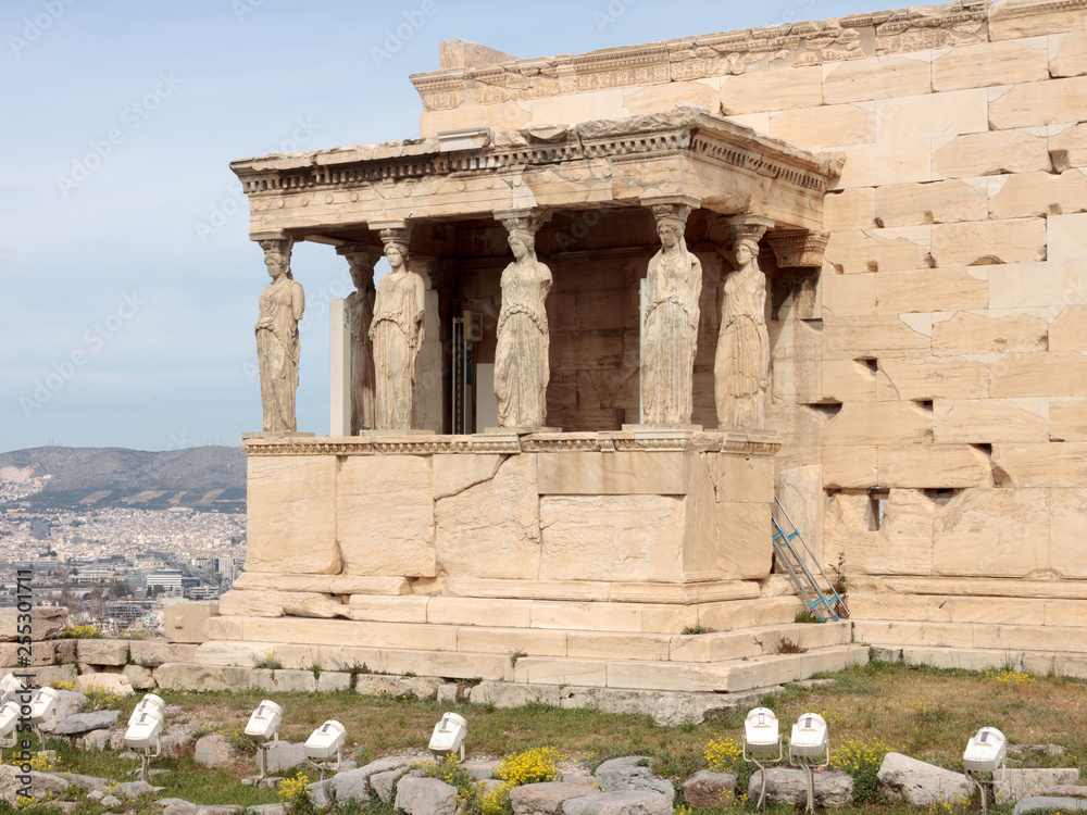 Details of the temple of Athena Polias at Acropolis in Athens Stock Photo Adobe Stock