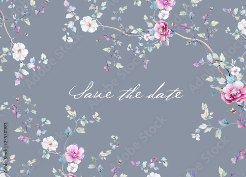 Seamless watercolor floral pattern