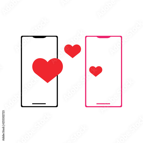 Online dating icon design template vector isolated