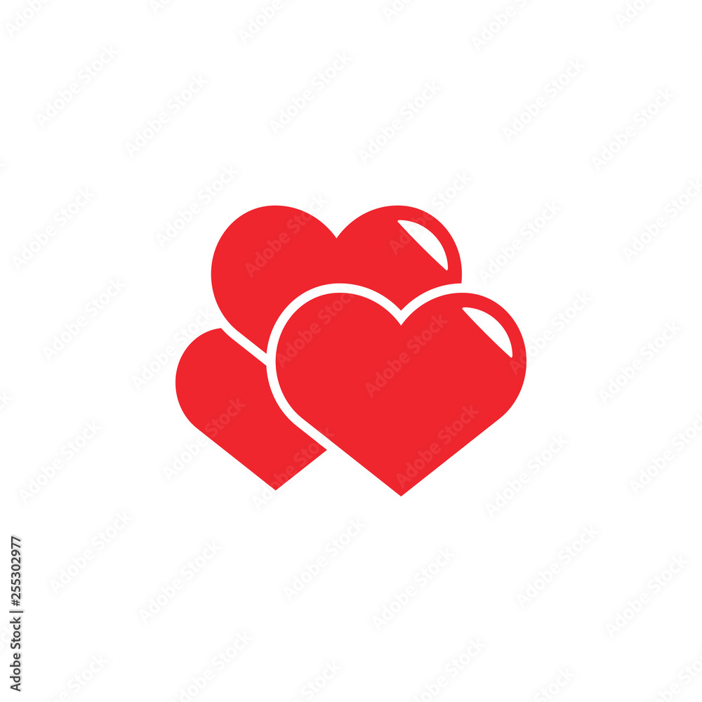 Heart love icon design template vector isolated