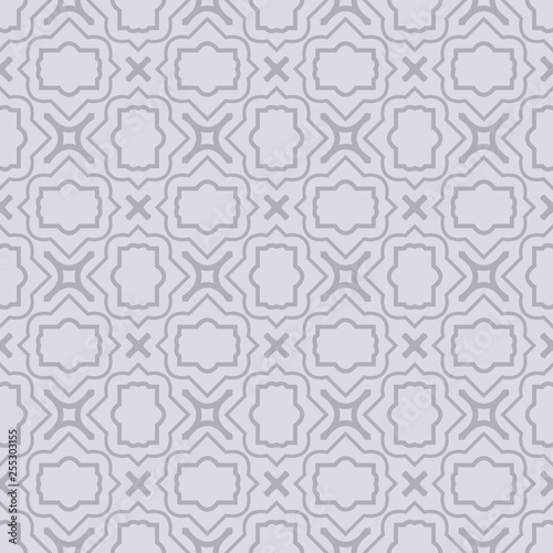 Seamless Geometrical Linear Texture. Original Geometrical Puzzle. Backdrop. Vector Illustration. For Design, Wallpaper, Fashion, Print. gREY COLOR