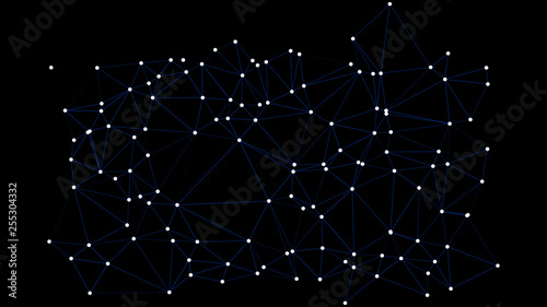 Technology digital algorithm conception, vector triangles shapes and circles