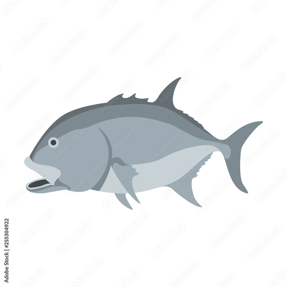 sea fish, vector illustration ,profile view sea fish, vector illustration ,profile view