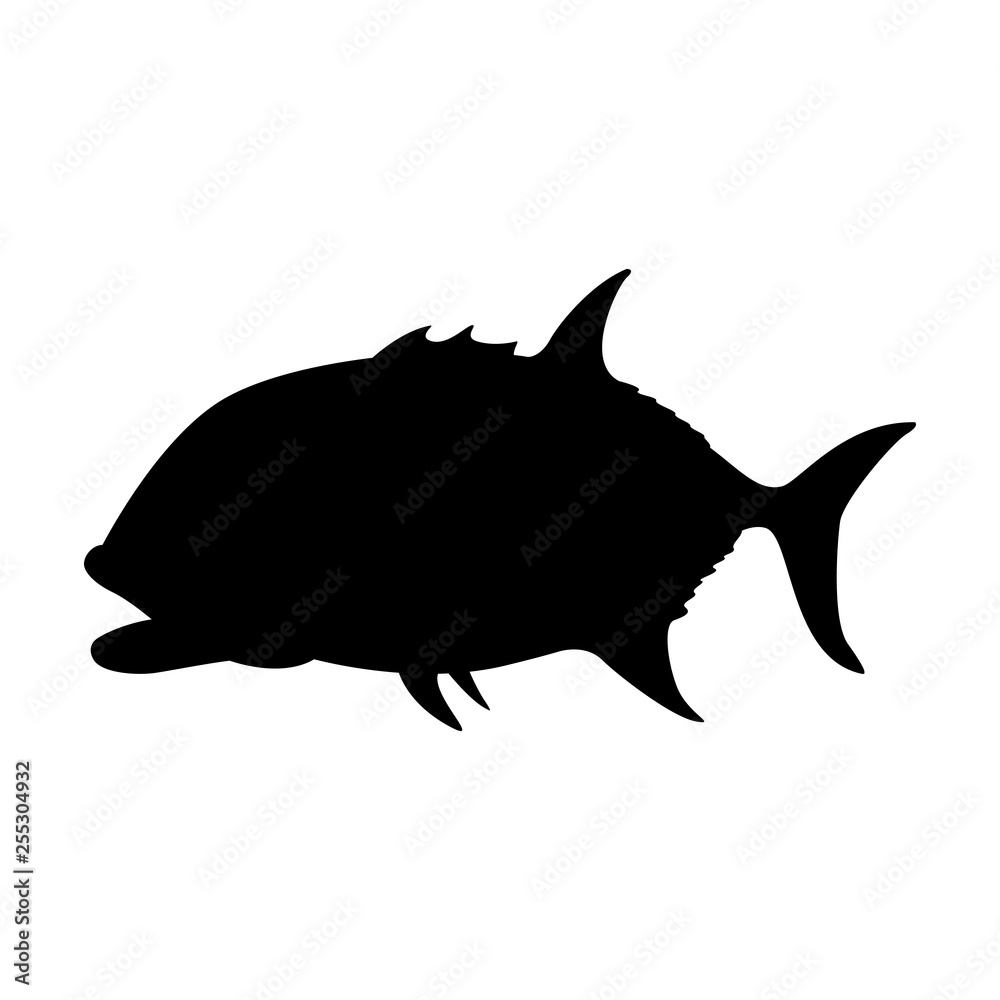 sea fish, vector illustration ,profile view sea fish, vector illustration ,profile view