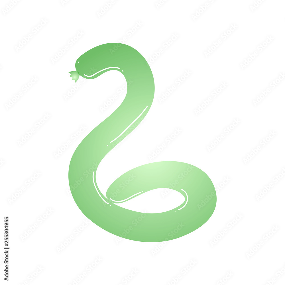 Classic balloon snake isolated on white background