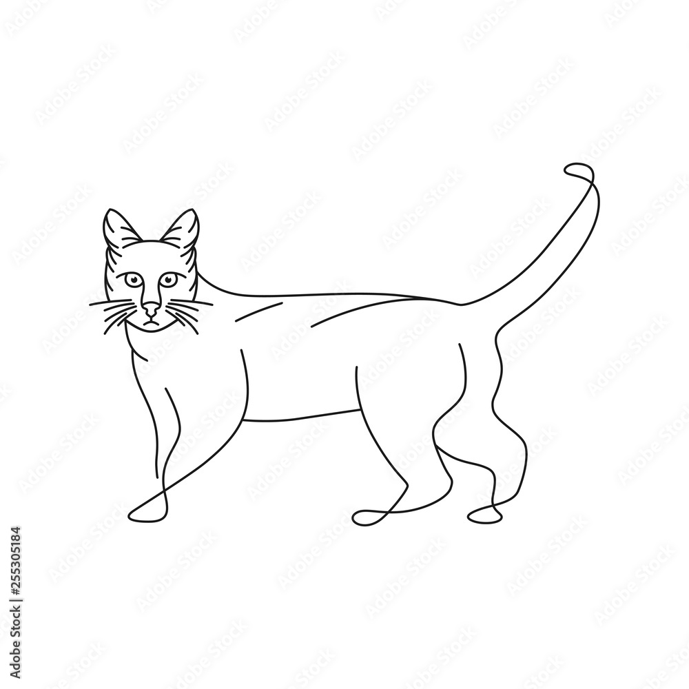 cat logo outline