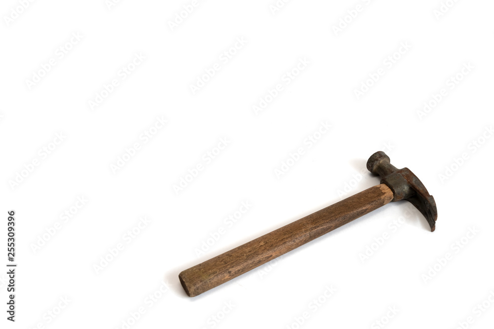 Hammer tool isolated on white background Construction concept background Hammer tool isolated on white background Construction concept background