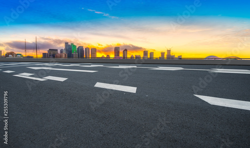 Urban Road  Highway and Construction Skyline..