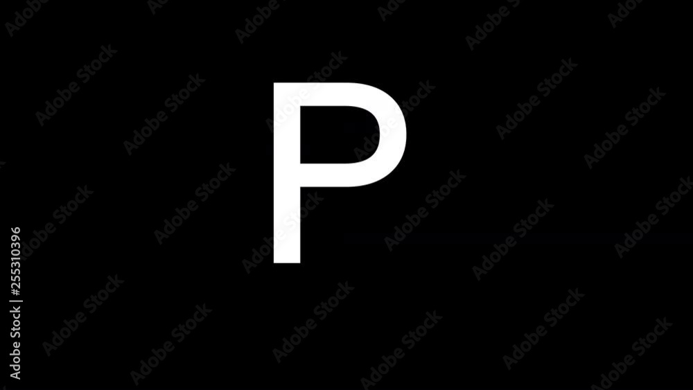 From the Glitch effect arises latin letter P. Then the TV turns off. Alpha channel Premultiplied - Matted with color black From the Glitch effect arises latin letter P. Then the TV turns off. Alpha channel Premultiplied - Matted with color black